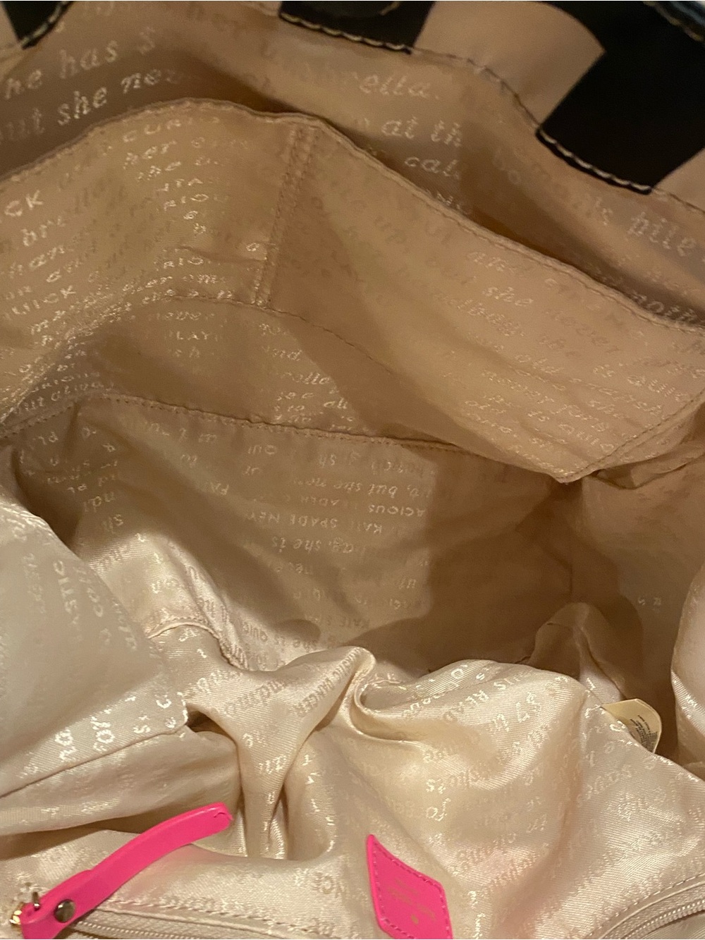 kate spade Berry Street Elise Tote Bag with Pink Leather Handles EUC! 11x10 - Picture 10 of 13